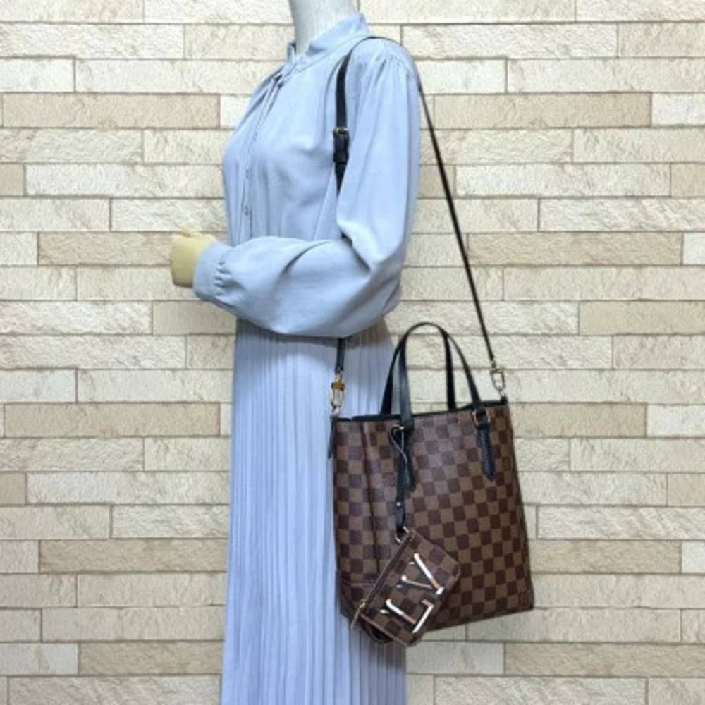 Louis Vuitton Damier Shoulder Brown Belmont NV Canvas Bag